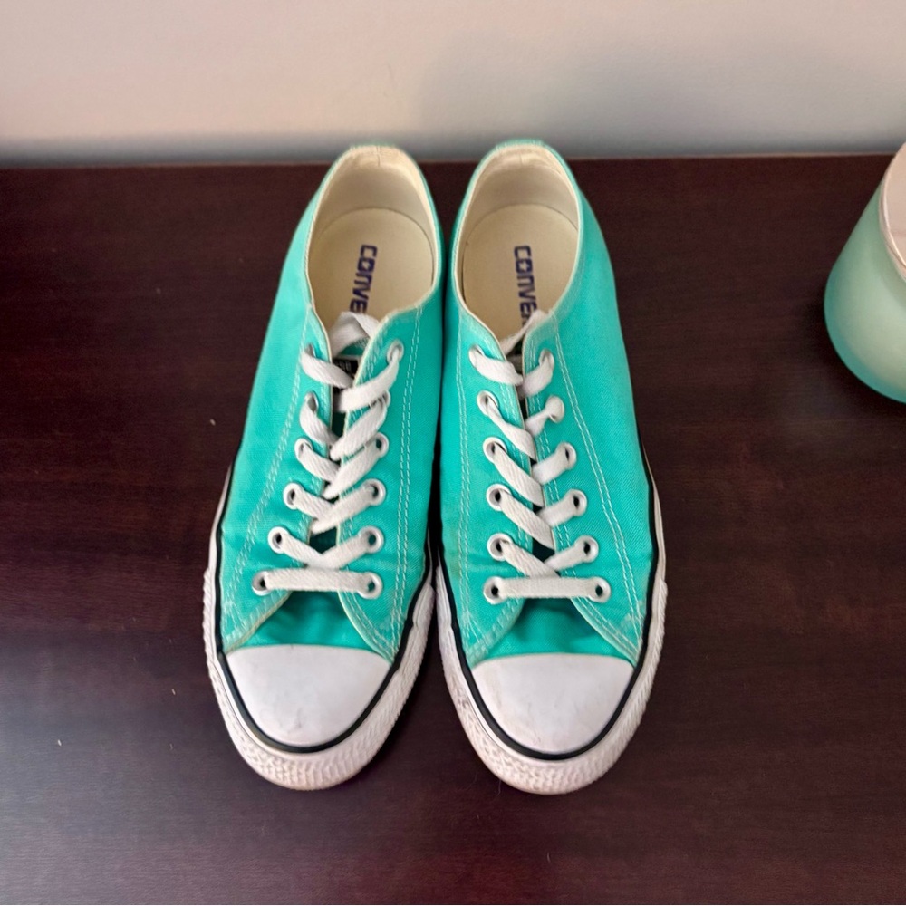 Converse Chuck Taylor All Star Lace Up Low Sneakers Bright Mint Green Size 9.5